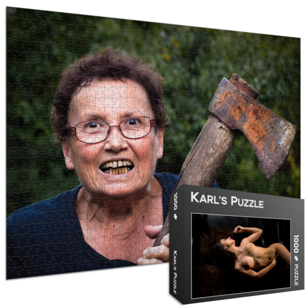 Lustige Puzzle als Geschenkidee, Ostergeschenk, JGA Geschenk, Weihnachtsgeschenk, Geburtstagsgeschenk mit hübscher Frau als Motiv